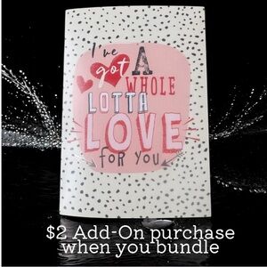 $2 🆕Valentines Day (blank) Card with Cream and Pink Design